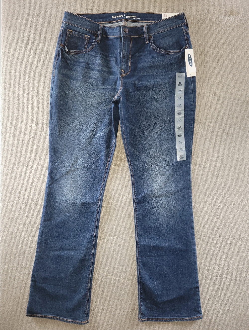 Old Navy Size 12 Mid-Rise Original Boot-Cut Denim Blue Jeans NWT